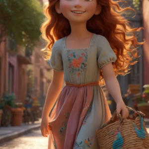 3D Cartoon Girl Image 2